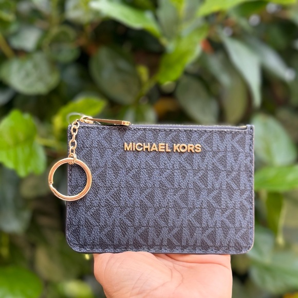 Michael Kors Jet Set TZ Coin Wallet MK Admiral - Picture 1 of 8